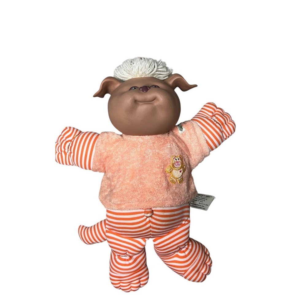 Cabbage Patch Kids Koosas Plush Kids Brown Good Vintage Striped Outfit - 11"